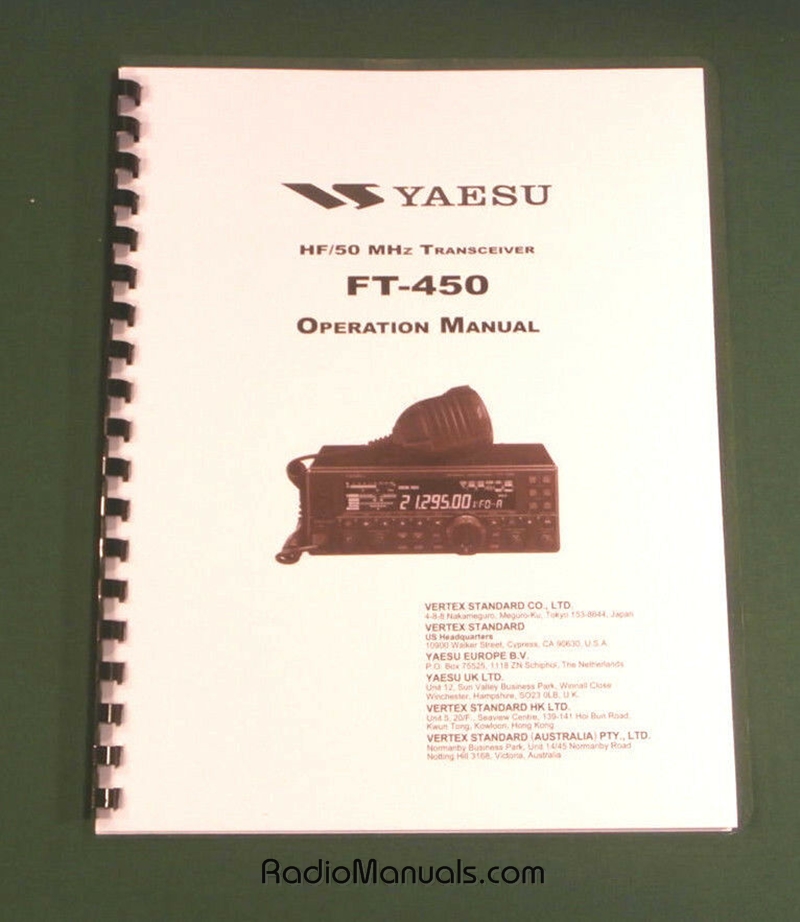 Yaesu FT-450 Operation Manual